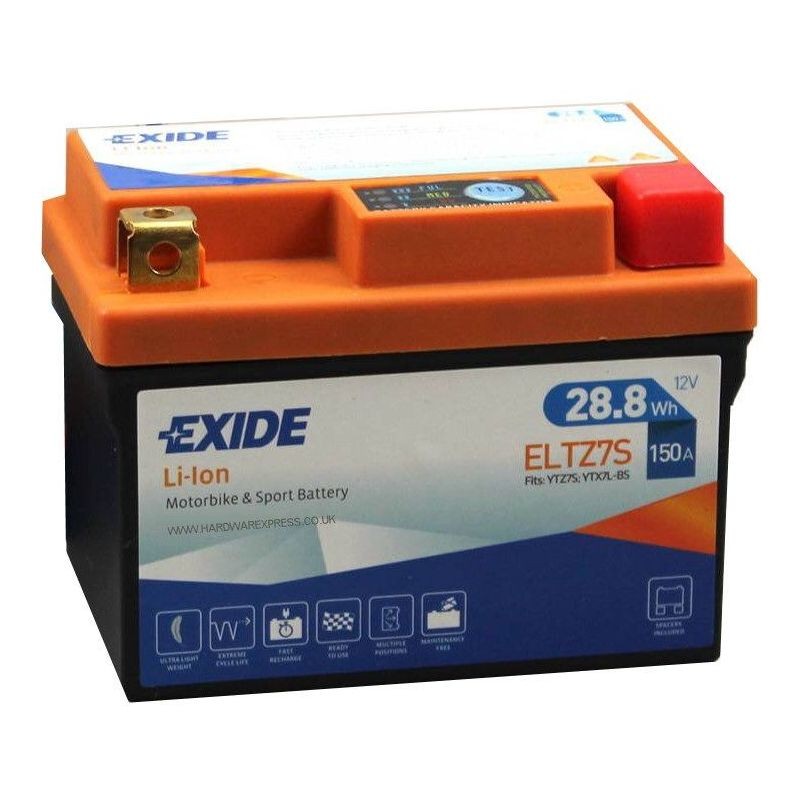 Batterie EXIDE MOTO Lithium ELTZ7S 12V 28.8WH 113x70x85