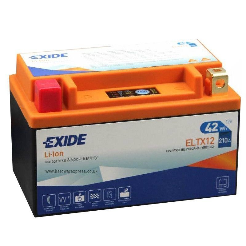 Batterie EXIDE MOTO Lithium ELTX12 12V 42WH 150x87x93